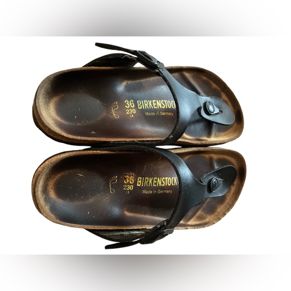 Birkenstock Gizeh Biko-Flor Black Thong Sandals. Size EU 36/ US 5-5.5. - Picture 9 of 16